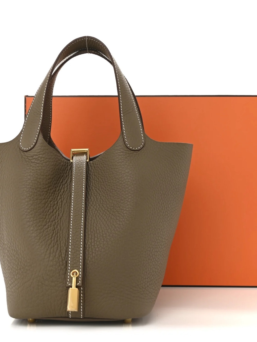 Authentic Brand New Hermes Picotin 18 Etoupe with Gold Hardware